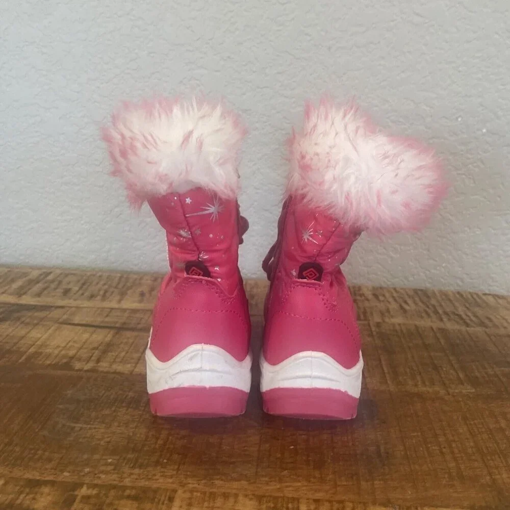 DREAM PAIRS Toddler 7 Girls Snow Boots Mid Calf Winter Faux Fur Lined Boots